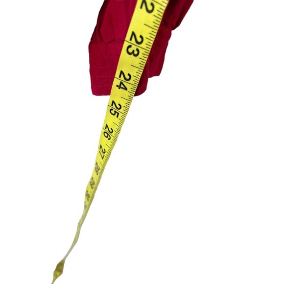 Sundance Mystic Falls Red Pleated Front Long Sleeve Collared Top Medium - Picture 5 of 11